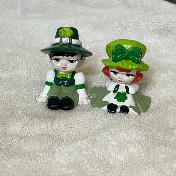 Vintage Shamrock Irish Girl & Boy Figurines - Picture 1 of 12